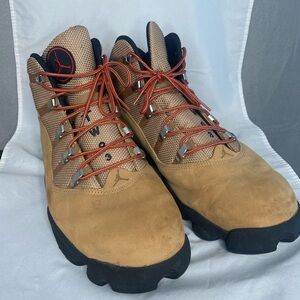 Jordan Tan and Black Sneakers with Rugged Outsole
